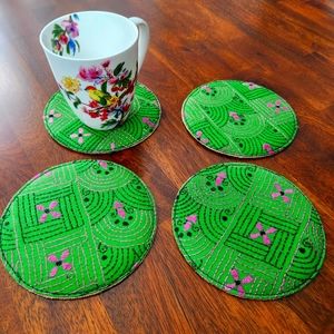 Handmade Reusable Floral Coasters